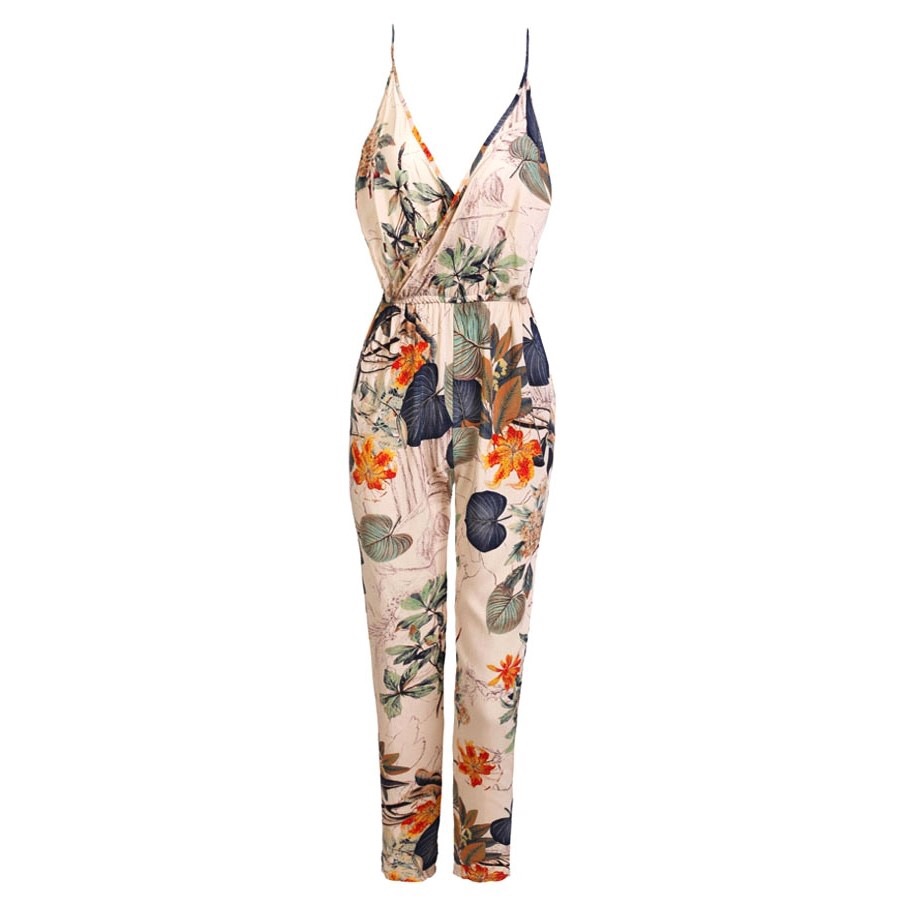 JW5011 Floral Jumpsuit As Pic