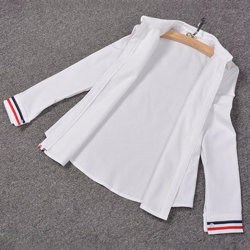 JW5013 Elegant Stripe Top White