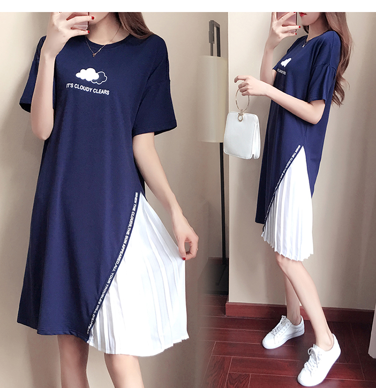 VW8266 Korea Stylish Dress Blue