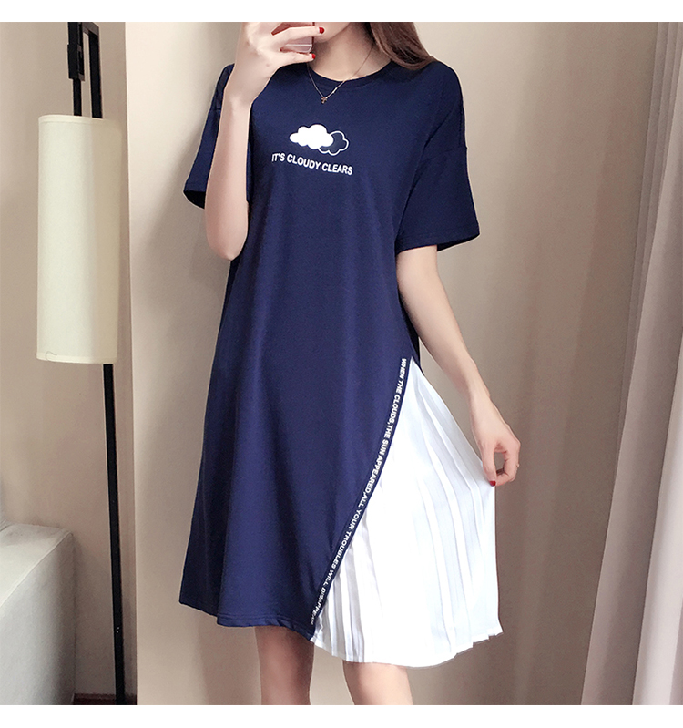 VW8266 Korea Stylish Dress Blue