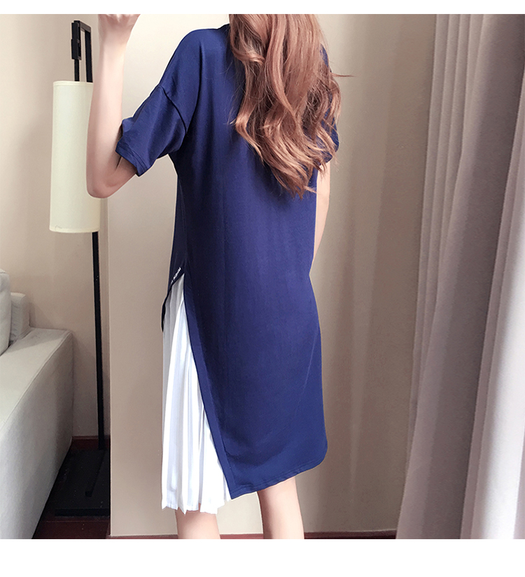 VW8266 Korea Stylish Dress Blue