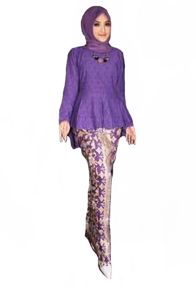 JW5018 Fishtail Peplum Set Purple