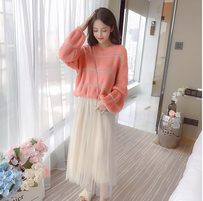 VW10472 Fashion Knit Top Pink