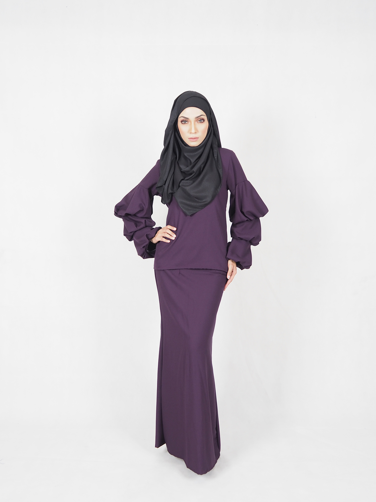 SW4564 Baju Kurung (Plus Size) Purple