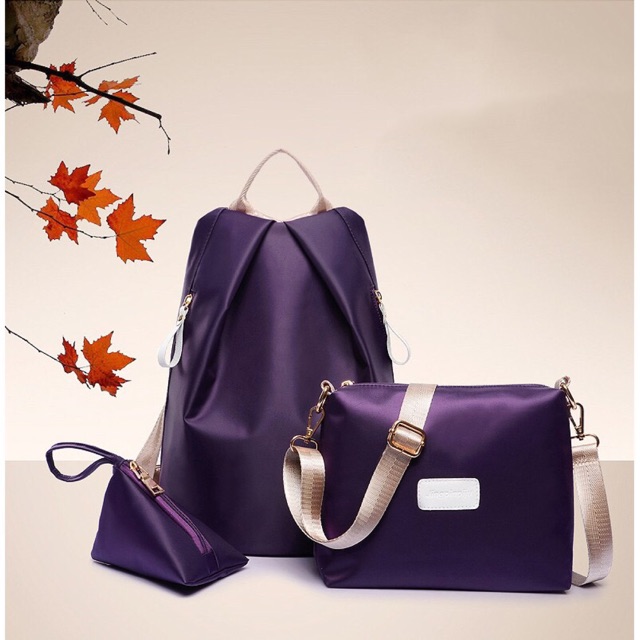 KW80010 Fashion Handbags 3 in 1 Purple