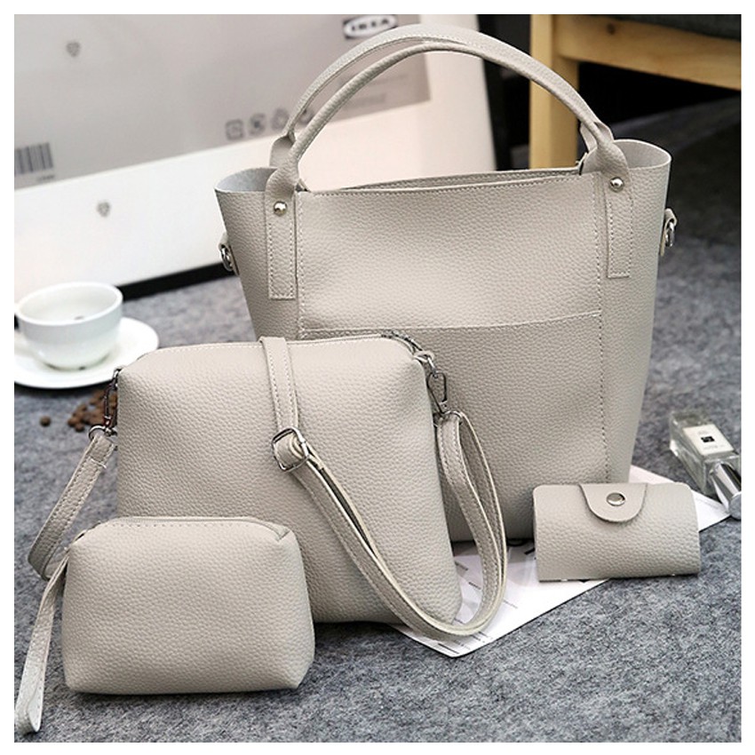 KW80057 Fashion 4 In 1 Bag Light Grey