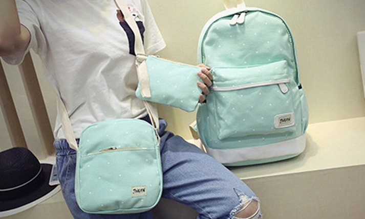 KW80115 3 In 1 School Bag Light Blue