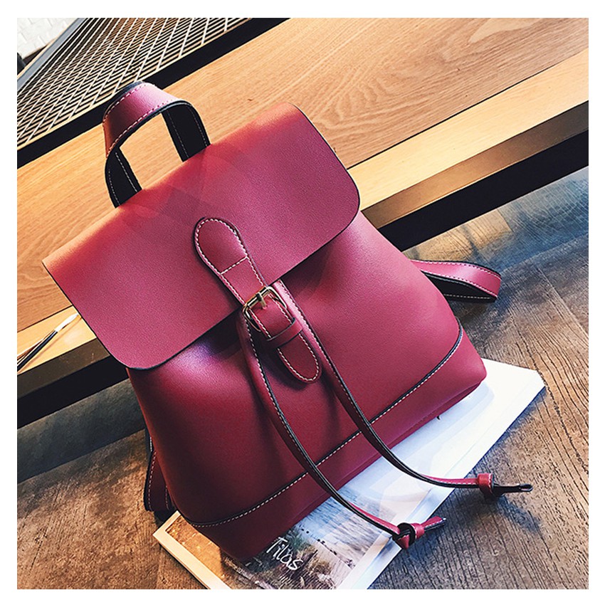 KW80119 Women Trendy Backpack Red