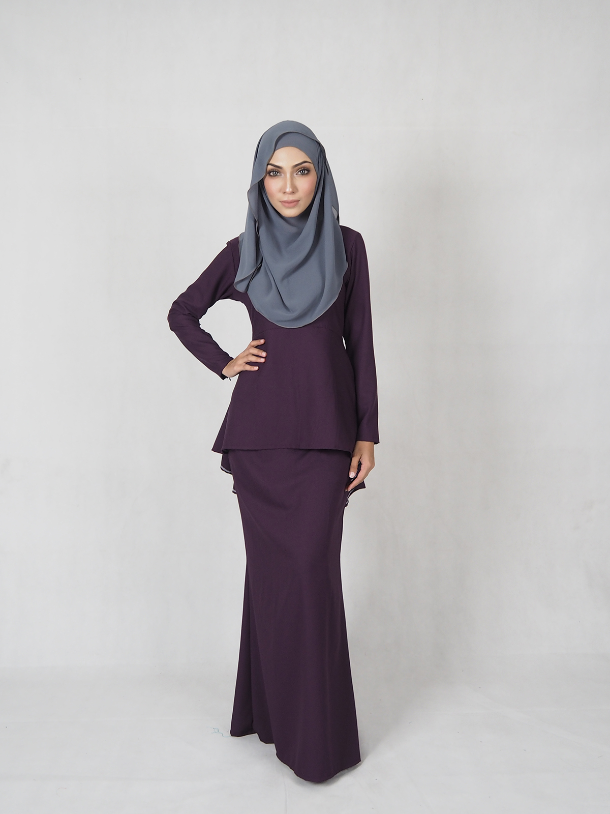 SW4687 Baju Kurung (Plus Size Breastfeed) Purple