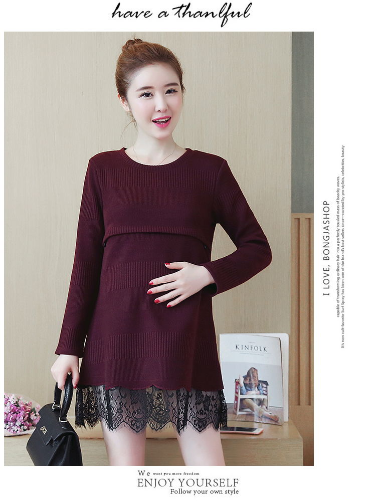 GW1914 Special Maternity Dress Maroon