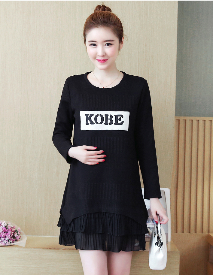 GW1915 Fashion Maternity Dress Black