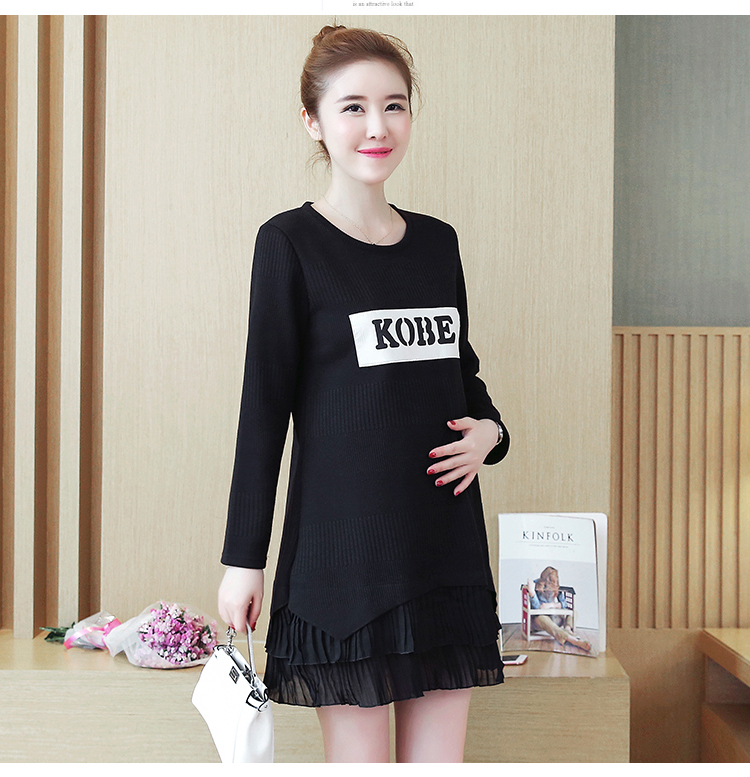 GW1915 Fashion Maternity Dress Black