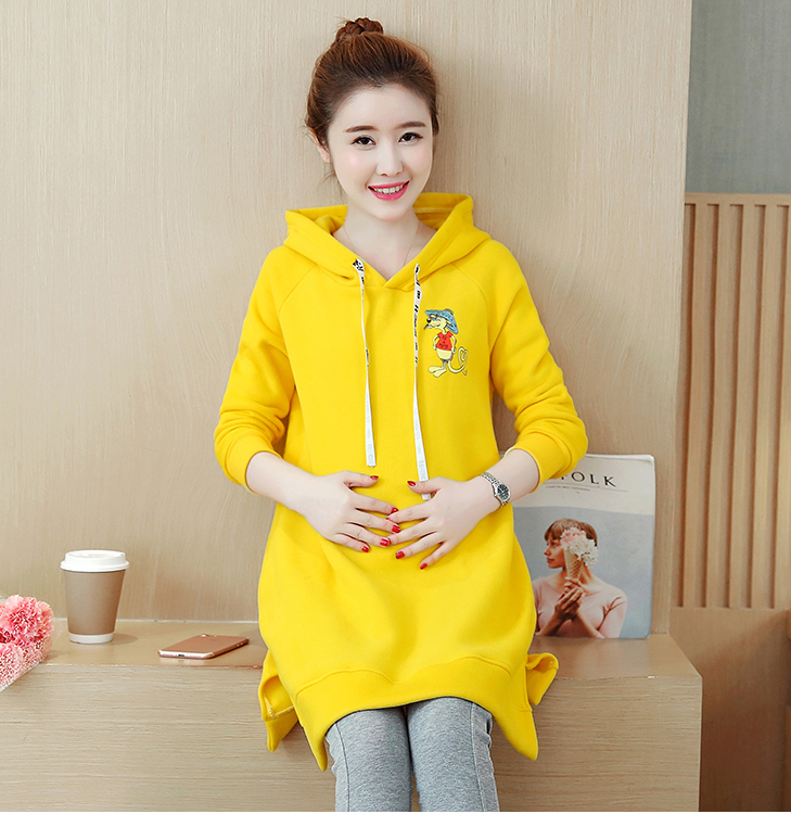 GW1916 Sporty Maternity Dress Yellow