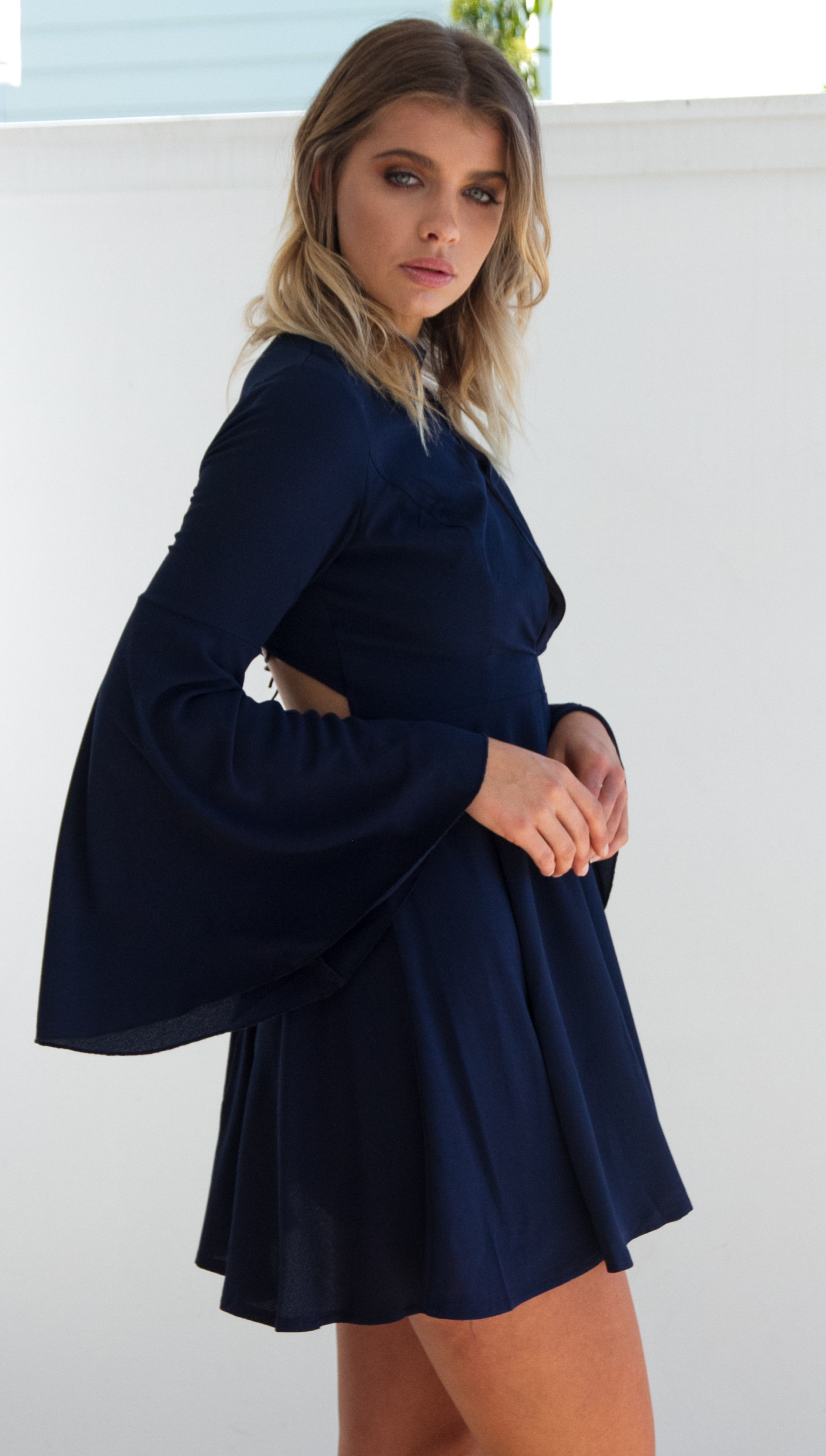 GW1929 Stylish Dress Dark Blue