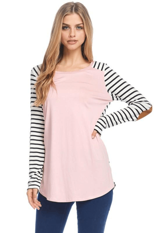 GW1933 Casual Stripe Top As Picture