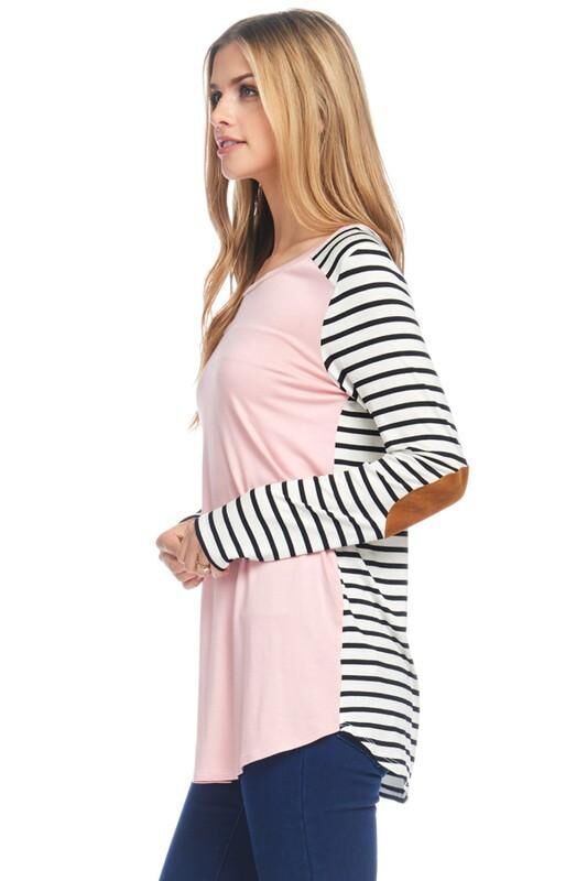 GW1933 Casual Stripe Top As Picture