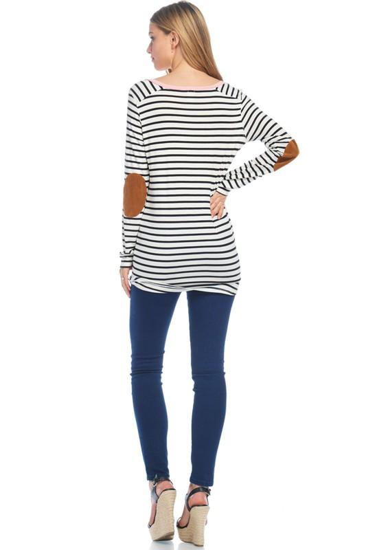 GW1933 Casual Stripe Top As Picture