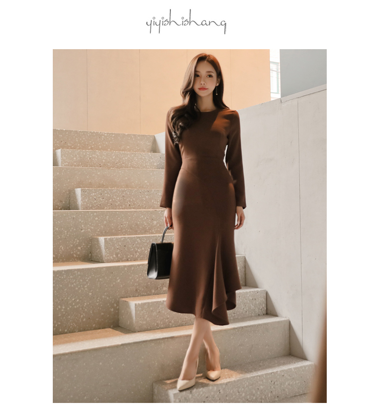 GW1940 Pretty Dress Brown