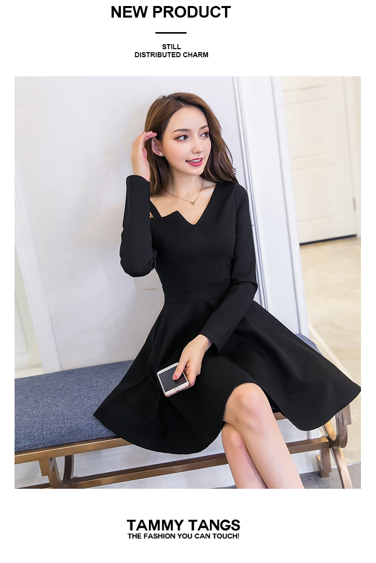 GW1945 Unique Dress Black