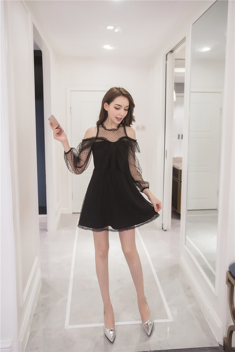 GW1954 Unique Dress Black