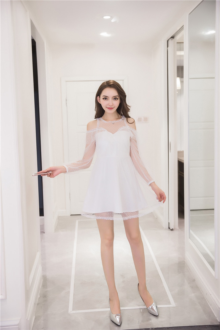 GW1954 Unique Dress White