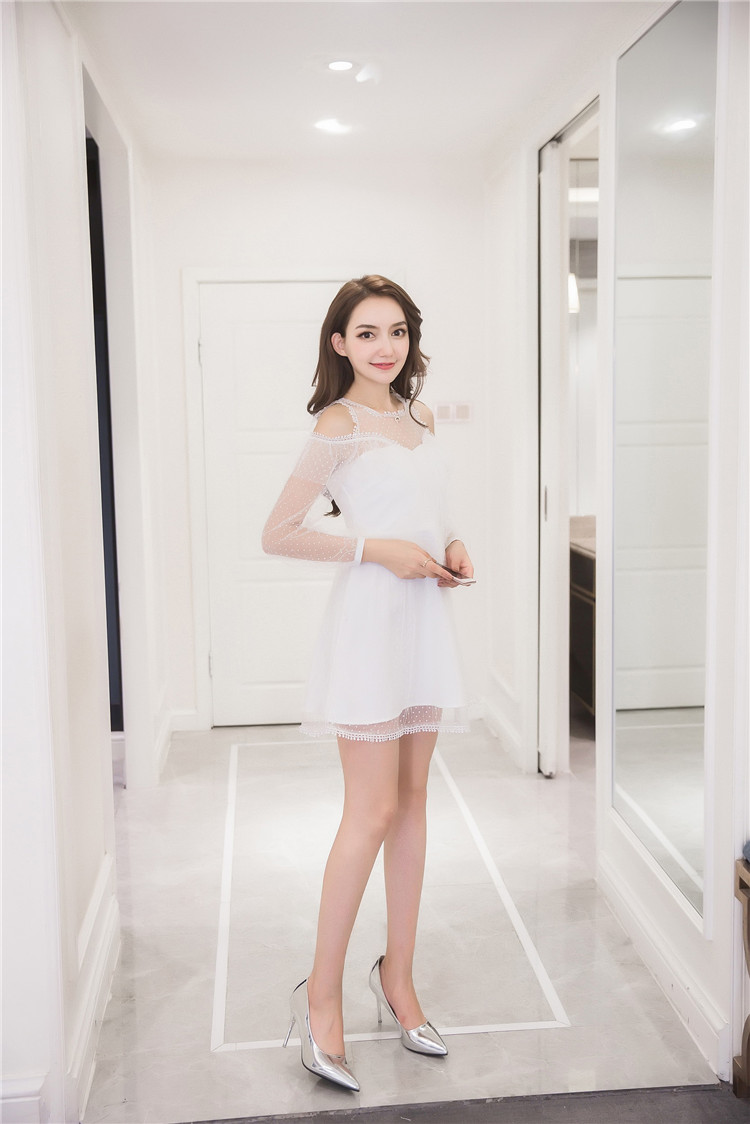 GW1954 Unique Dress White