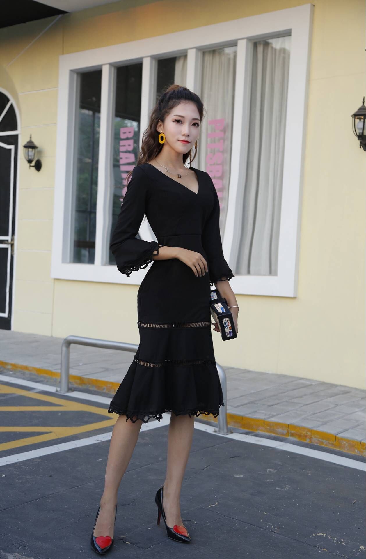 GW1967 Stylish Dress Black