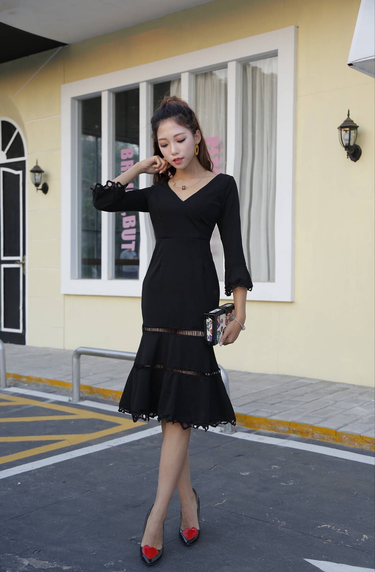 GW1967 Stylish Dress Black