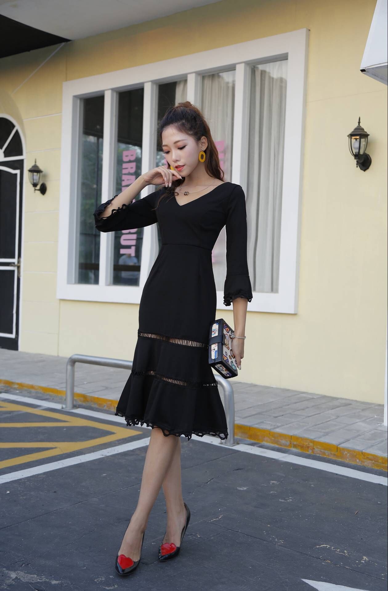 GW1967 Stylish Dress Black