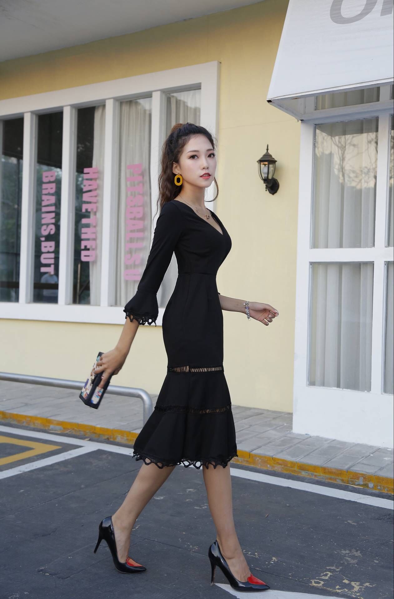 GW1967 Stylish Dress Black