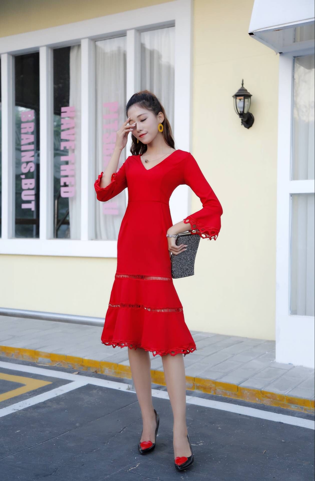 GW1967 Stylish Dress Red