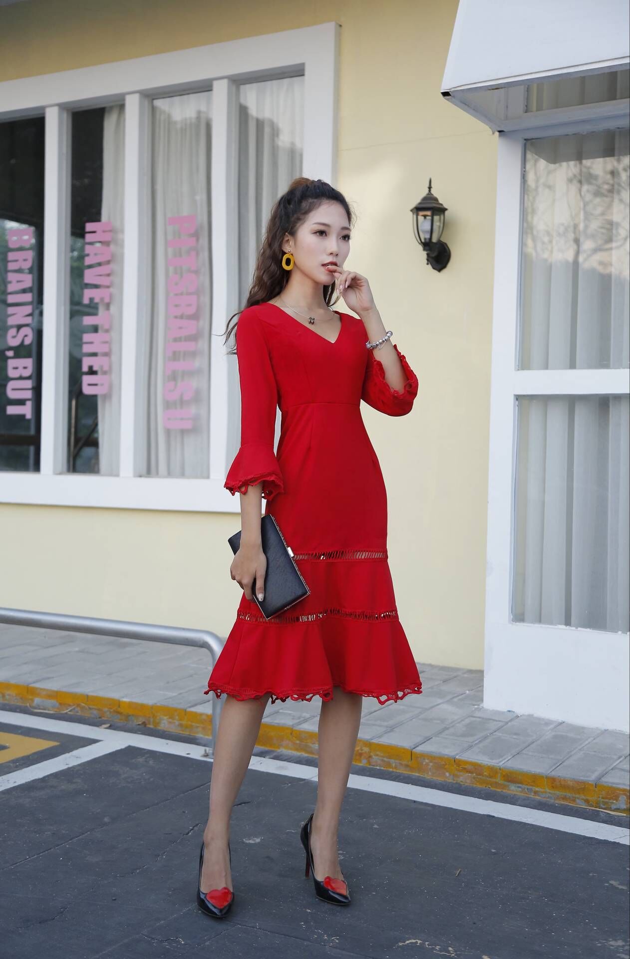 GW1967 Stylish Dress Red