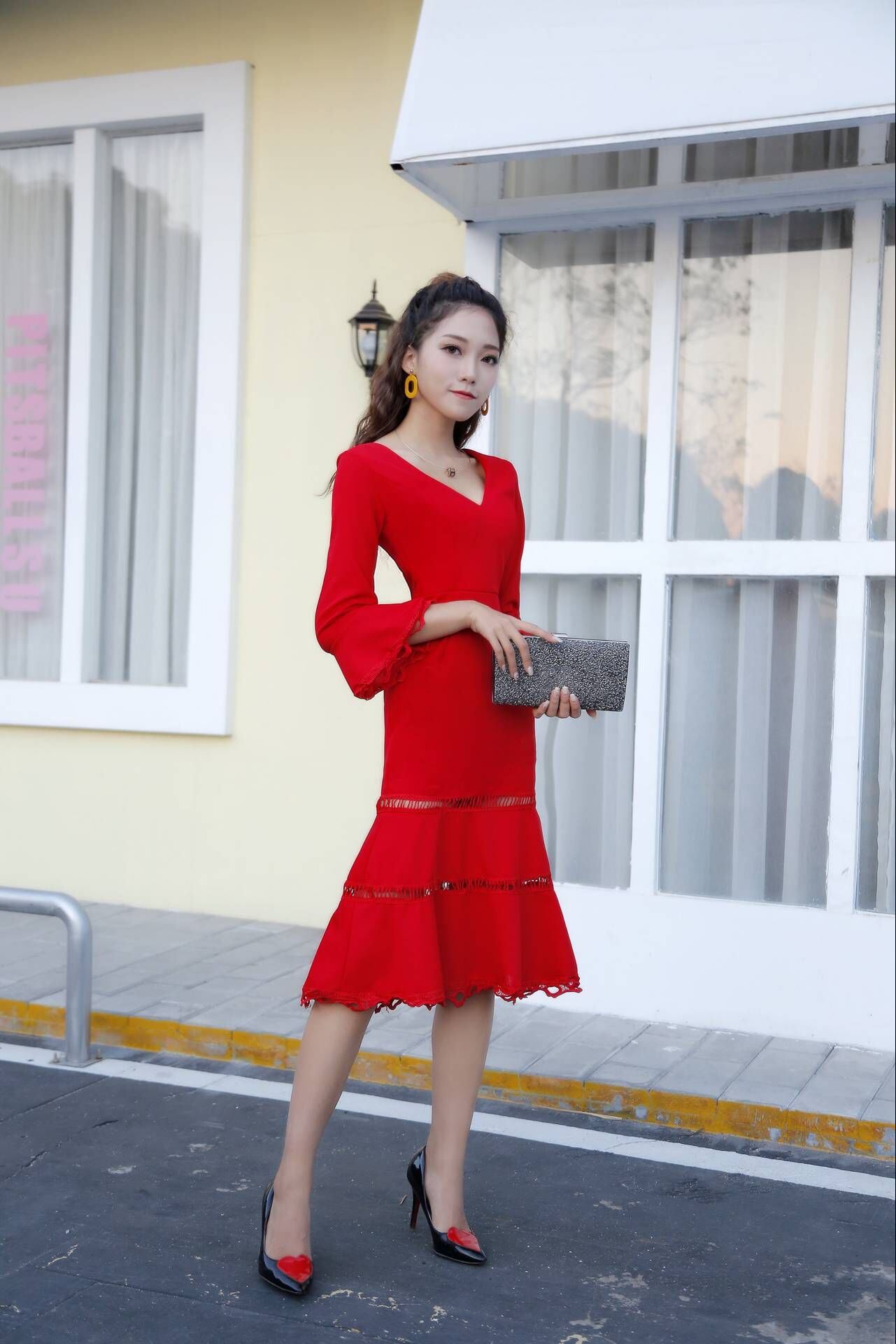 GW1967 Stylish Dress Red