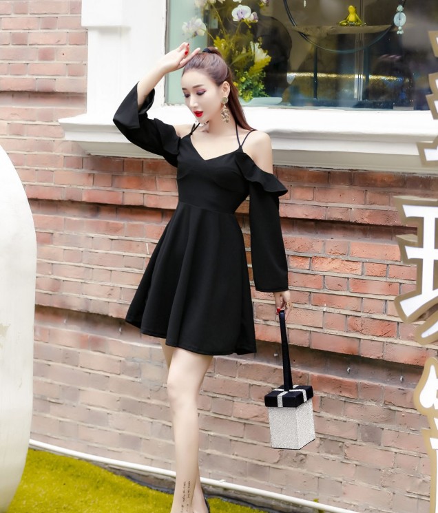 GW1969 Unique Dress Black