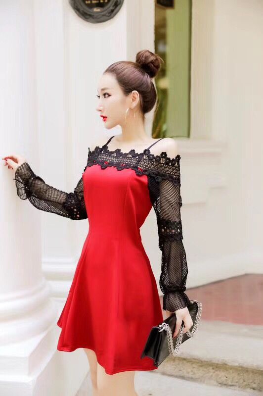 GW1972 Sweet Dress Red