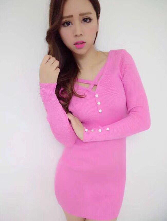 GW1974 Pretty Dress Pink