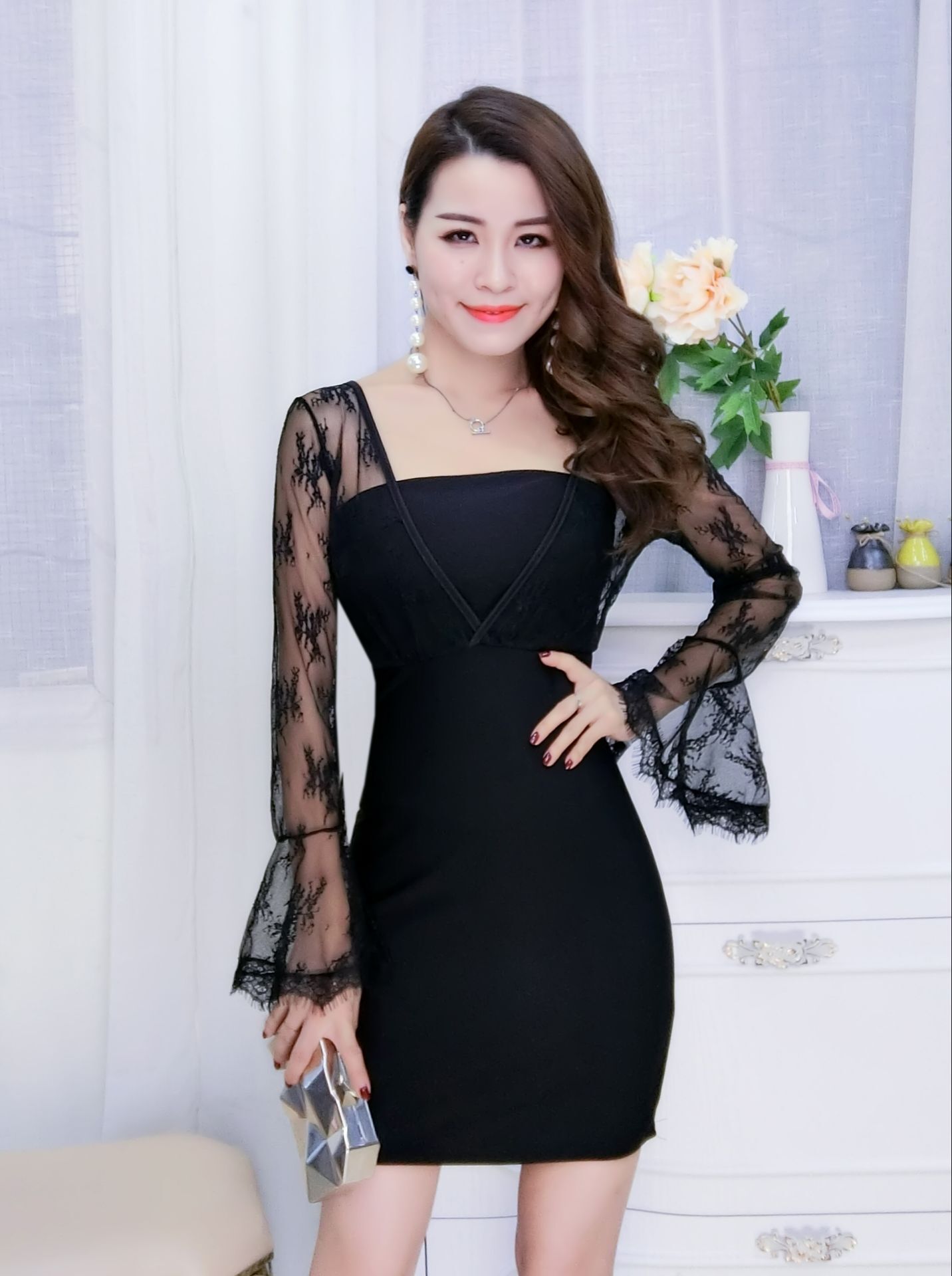 GW1976 Stylish Dress Black