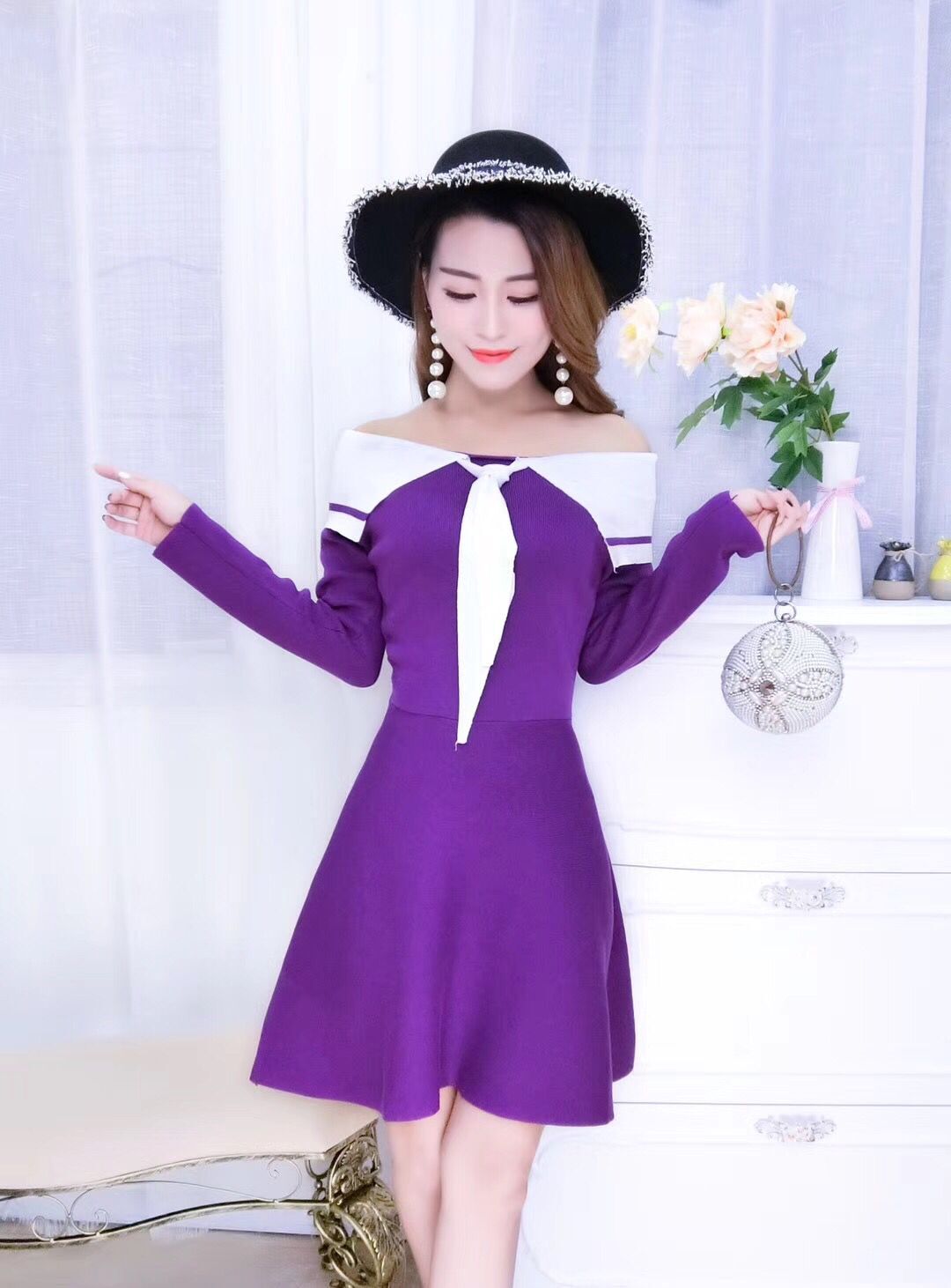 GW1977 Charming Dress Purple