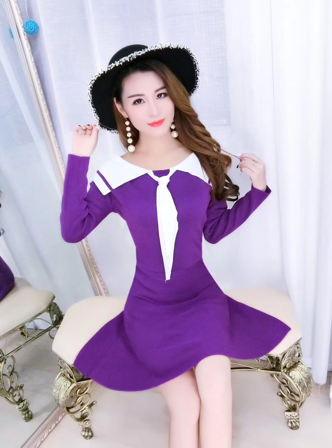 GW1977 Charming Dress Purple