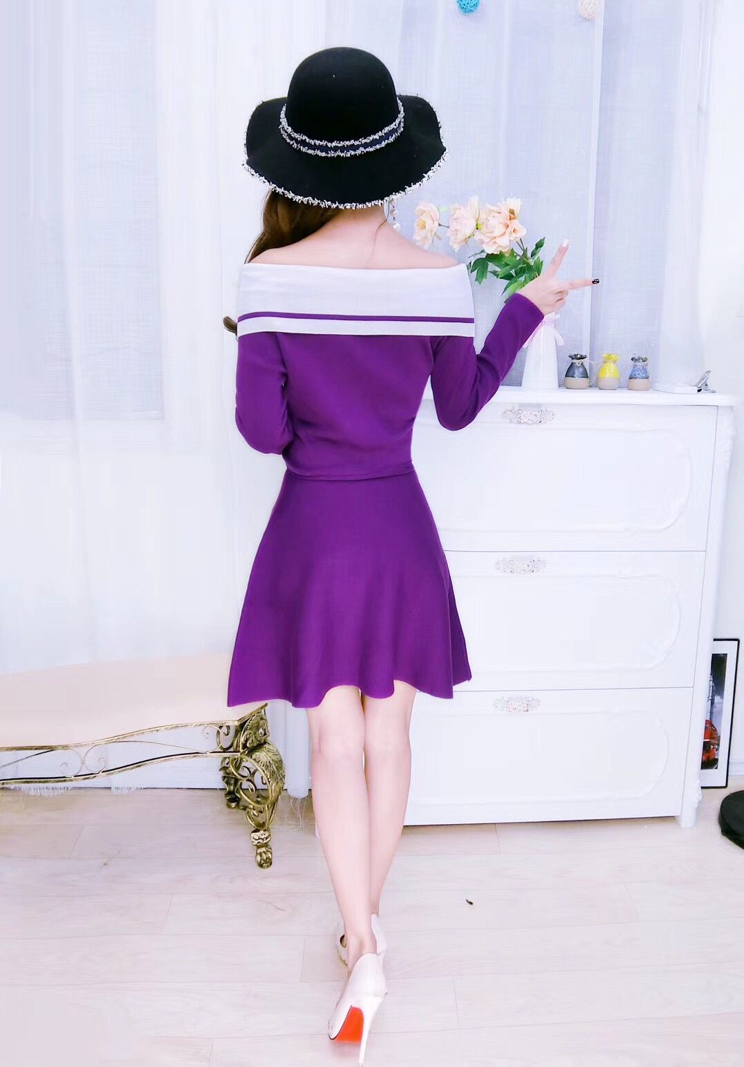 GW1977 Charming Dress Purple