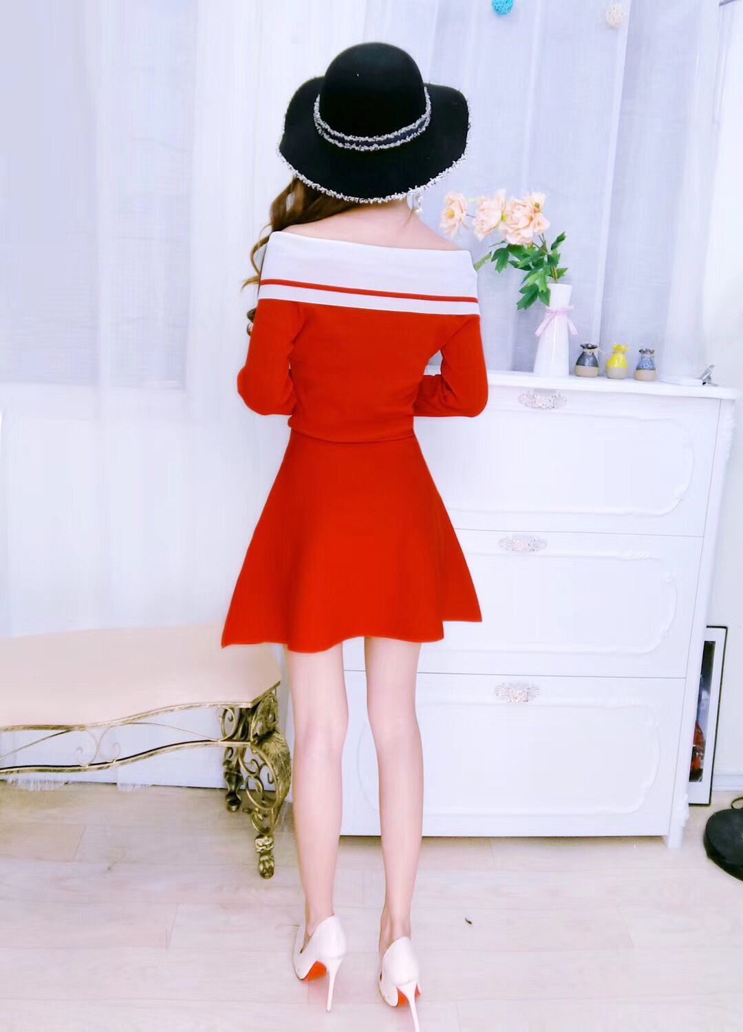 GW1977 Charming Dress Red