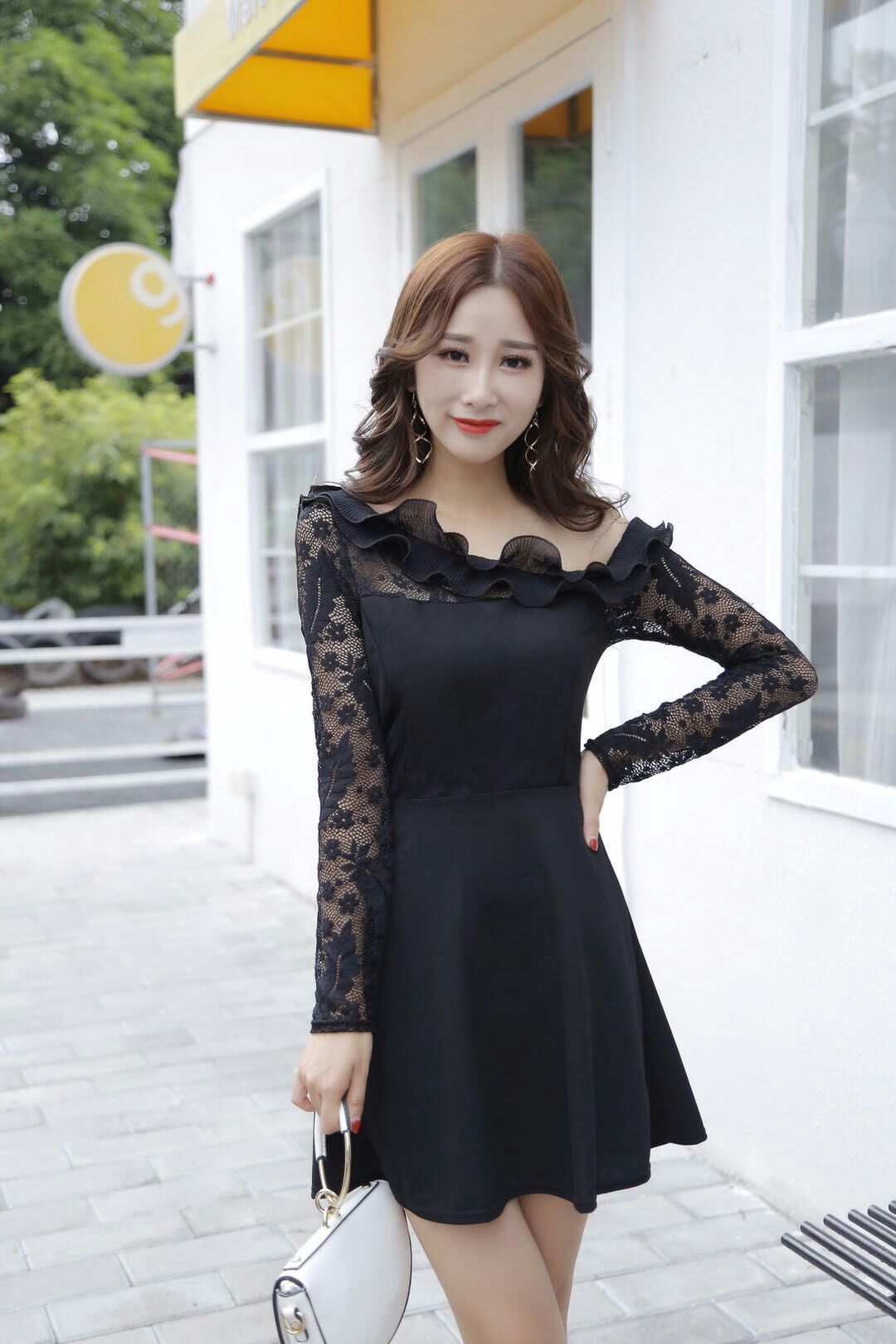 GW1978 Elegant Dress Black