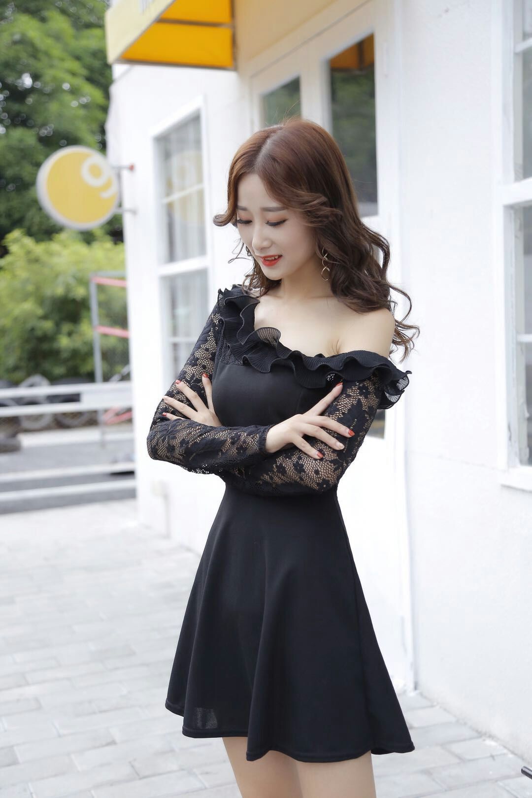 GW1978 Elegant Dress Black