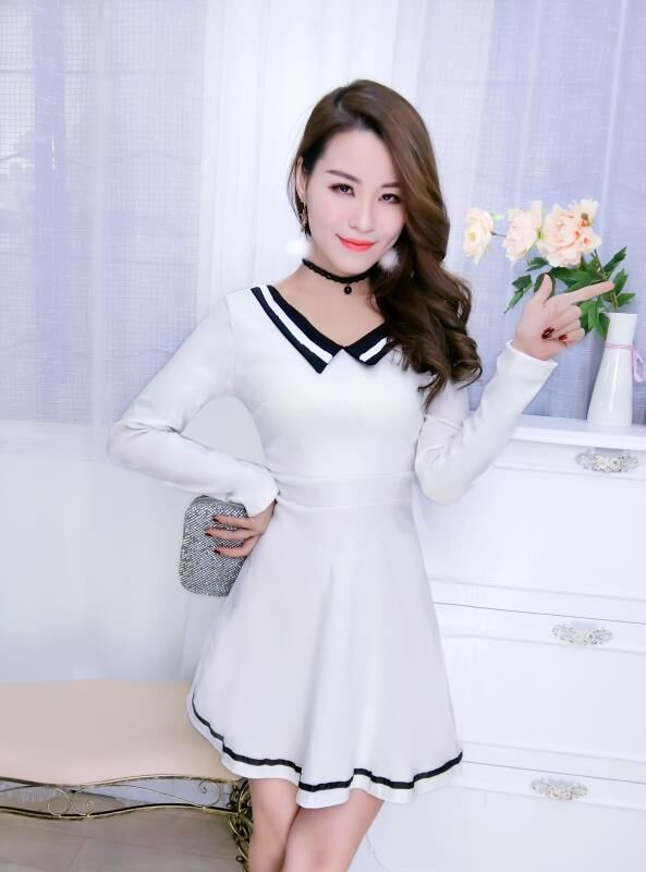 GW1979 Casual Dress White