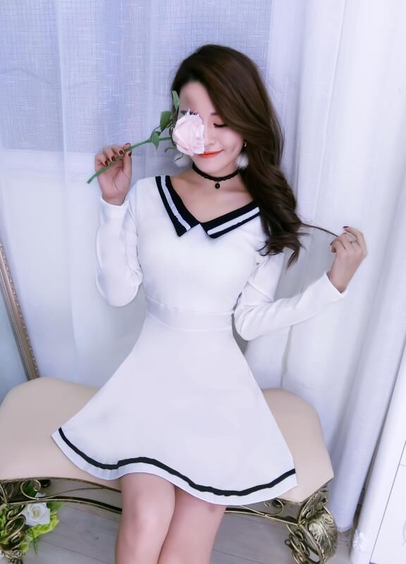 GW1979 Casual Dress White