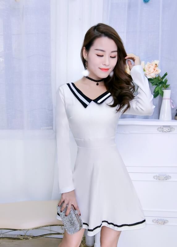 GW1979 Casual Dress White