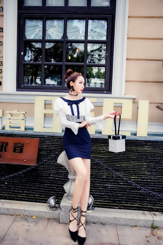 GW1980 Lovely Dress Dark Blue