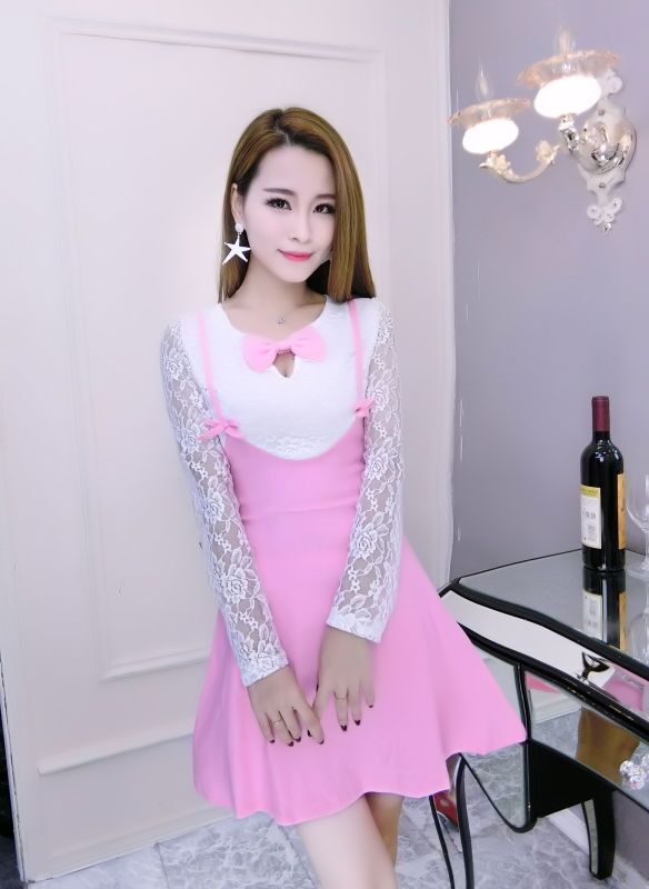 GW1984 Cute Dress Pink