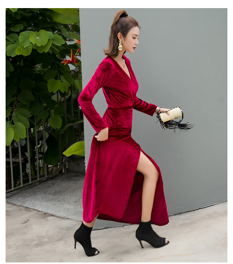 GW1987 Trendy Dress Maroon