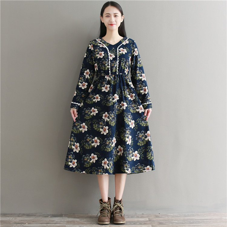 GW1990 Vintage Dress Dark Blue